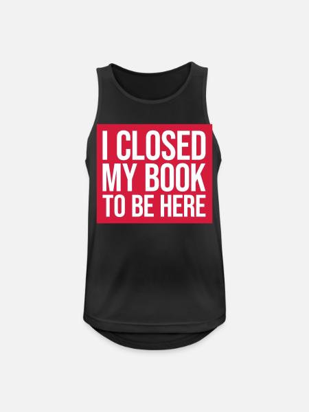 I closed my book - Men's Breathable Tank Top - black