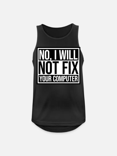not fix your computer - Men's Breathable Tank Top - black
