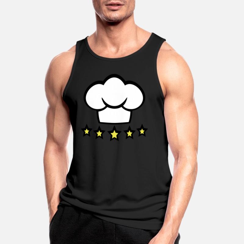 Chef Kitchen Chef's Hat 5 Star Master Cool Men's Breathable Tank Top