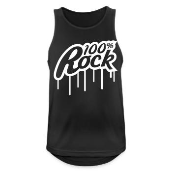 100% Percent Rock Music Stamp Graffiti Drops - Men's Breathable Tank Top - black - Front - Nick (188cm)