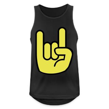 Heavy Metal Hand - Männer Tank Top atmungsaktiv - Schwarz - Vorne - Nick (188cm)