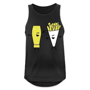 mayonnaise french fries - Männer Tank Top atmungsaktiv - Schwarz - Vorne - Nick (188cm)