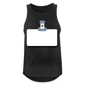 namensschild leer - Männer Tank Top atmungsaktiv - Schwarz - Vorne - Nick (188cm)