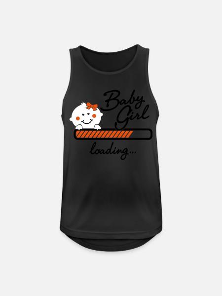 Baby Girl loading... - Männer Tank Top atmungsaktiv - Schwarz