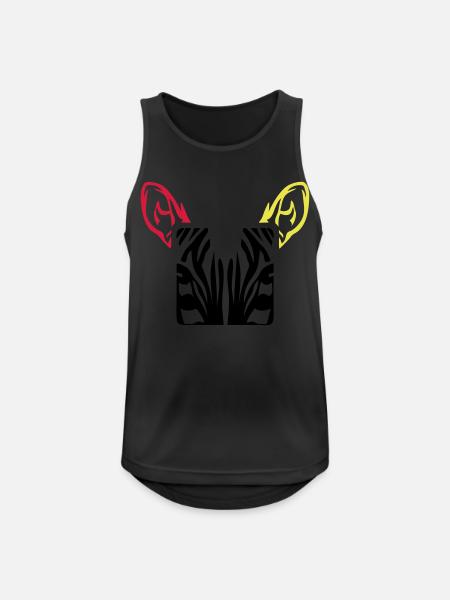 zebre animal design carre - Men's Breathable Tank Top - black