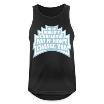 Workout Fitness Motivation Quote - Men's Breathable Tank Top - black - Front - Nick (188cm)