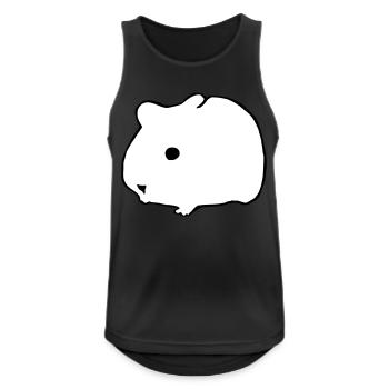 Hamster süß Tier Nagetier Tiere Haustier Vektor 1 - Männer Tank Top atmungsaktiv - Schwarz - Vorne - Nick (188cm)