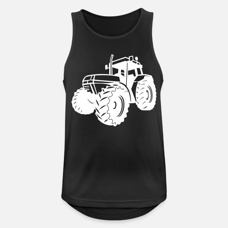 traktor 001 - Männer Tank Top atmungsaktiv - Schwarz
