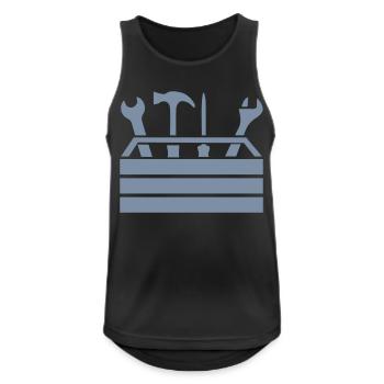 Tool Workshop Tool Box 1 - Men's Breathable Tank Top - black - Front - Nick (188cm)