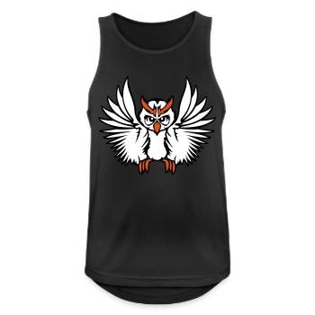 Eule Vogel Uhu Nachtvogel Schleiereule fliegt Cool - Männer Tank Top atmungsaktiv - Schwarz - Vorne - Nick (188cm)
