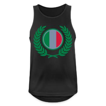 Italy (flag & laurel wreath) - Men's Breathable Tank Top - black - Front - Nick (188cm)