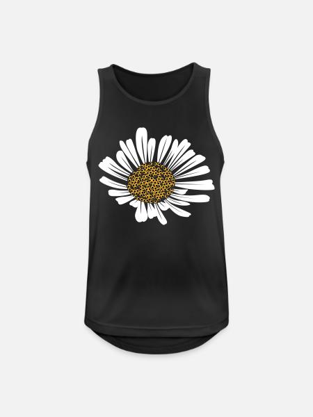 Gänseblümchen - Männer Tank Top atmungsaktiv - Schwarz