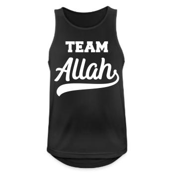 Team Allah cooles Geschenk für gläubige Moslems - Männer Tank Top atmungsaktiv - Schwarz - Vorne - Nick (188cm)