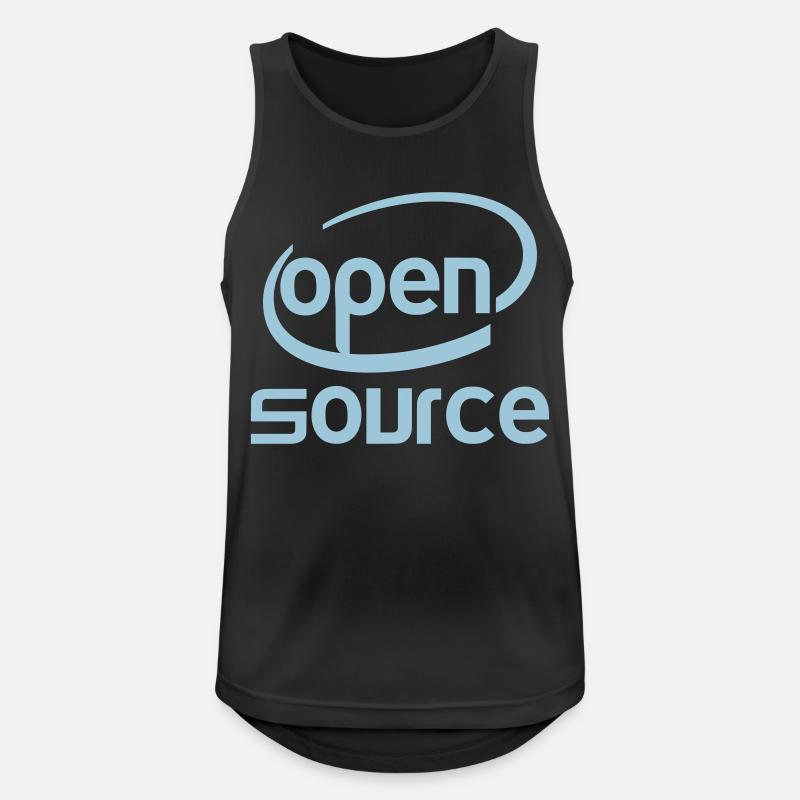 Open Source Intel - Männer Tank Top atmungsaktiv - Schwarz