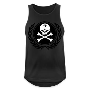 anonymous skull - Männer Tank Top atmungsaktiv - Schwarz - Vorne - Nick (188cm)