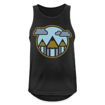 Stifte Landschaft 02 - Männer Tank Top atmungsaktiv - Schwarz - Vorne - Nick (188cm)