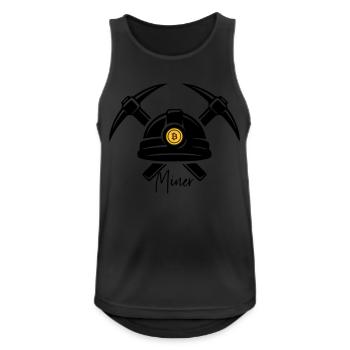 MINER Mining blockchain crypro Bit coins money - Men's Breathable Tank Top - black - Front - Nick (188cm)