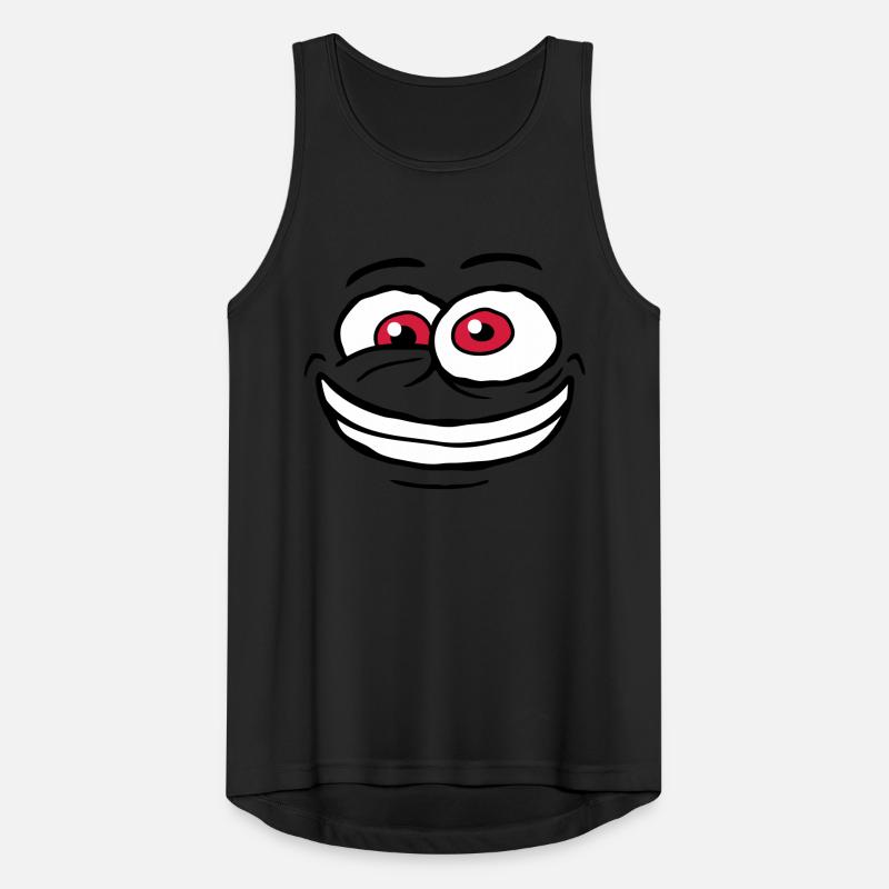 Crazy Comic Face Design Débardeur respirant Homme