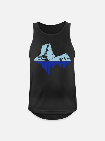 Eisberg - Männer Tank Top atmungsaktiv - Schwarz