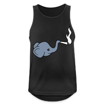 elephant head bekiff kiffen joint stoned weed ca - Men's Breathable Tank Top - black - Front - Nick (188cm)
