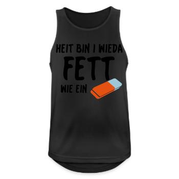 Fett wie ein Radierer - Männer Tank Top atmungsaktiv - Schwarz - Vorne - Nick (188cm)
