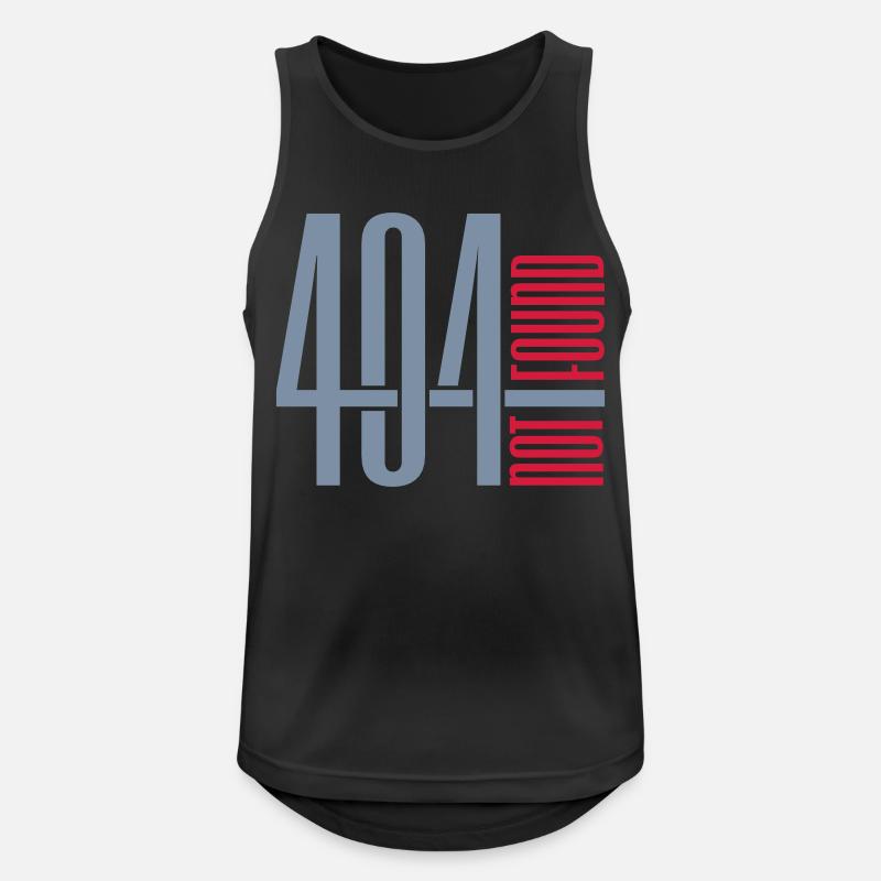 404 not found Error - Männer Tank Top atmungsaktiv - Schwarz