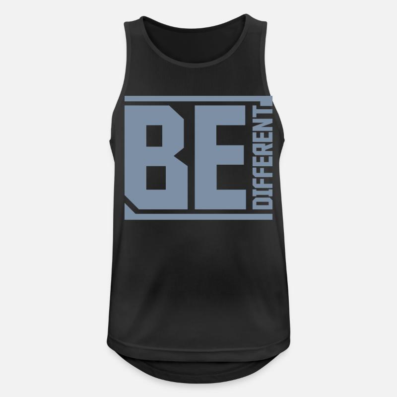 Be different Logo Design - Men's Breathable Tank Top - black