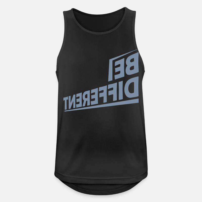 Be different Logo Design - Männer Tank Top atmungsaktiv - Schwarz