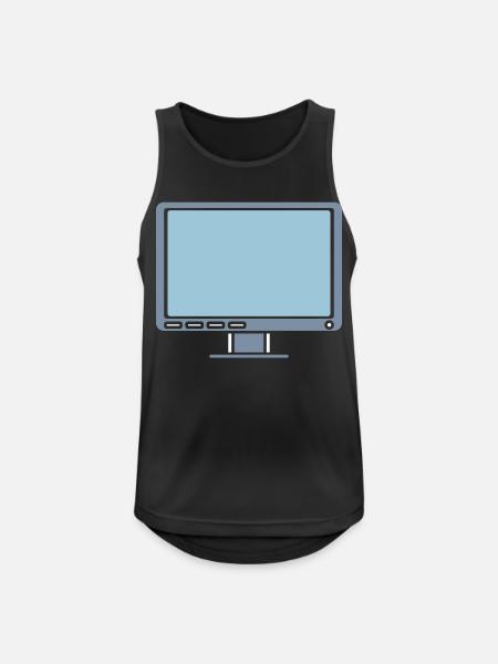 Design Screen Display Computer - Men's Breathable Tank Top - black