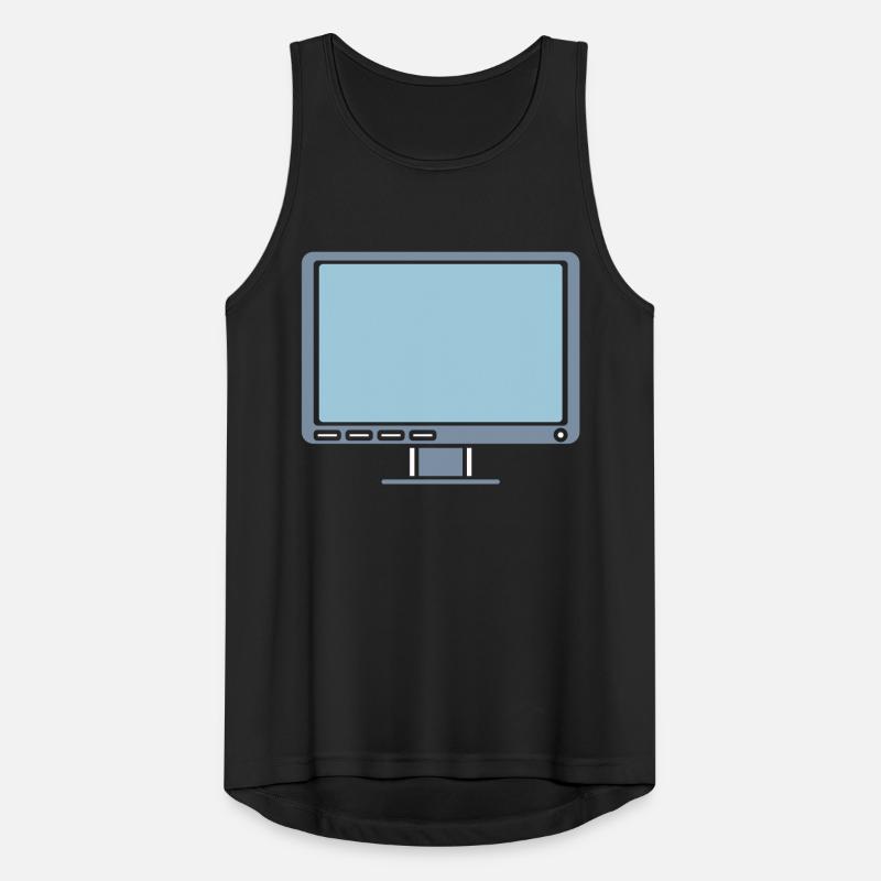 Design Screen Display Computer Men's Breathable Tank Top