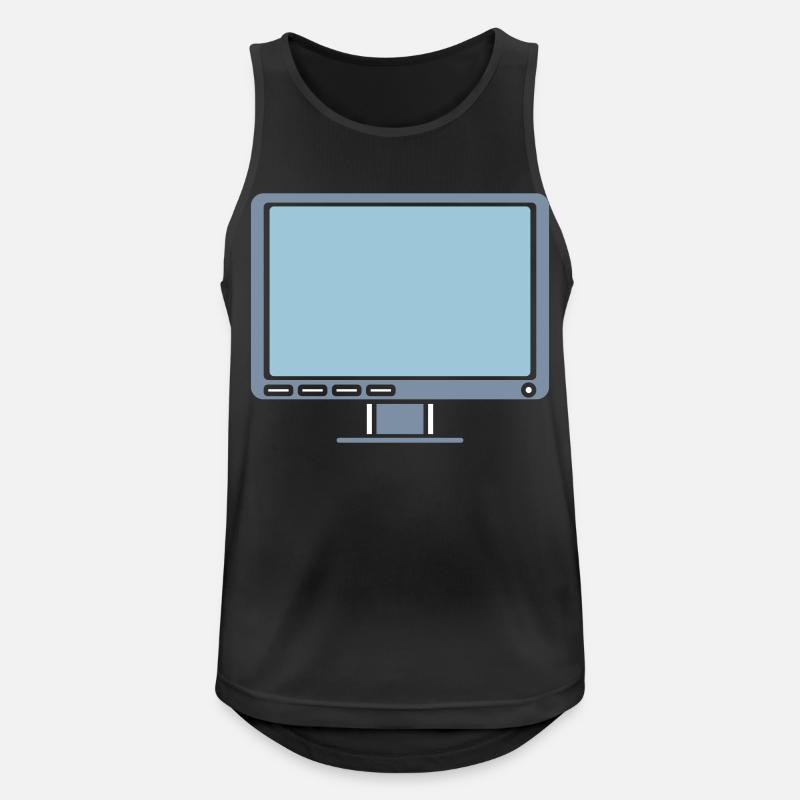 Design Screen Display Computer - Men's Breathable Tank Top - black