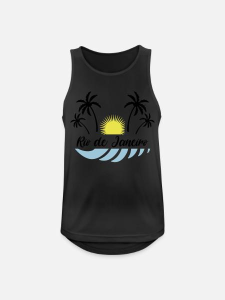 Rio de Janeiro - Herre tanktop åndbar - sort