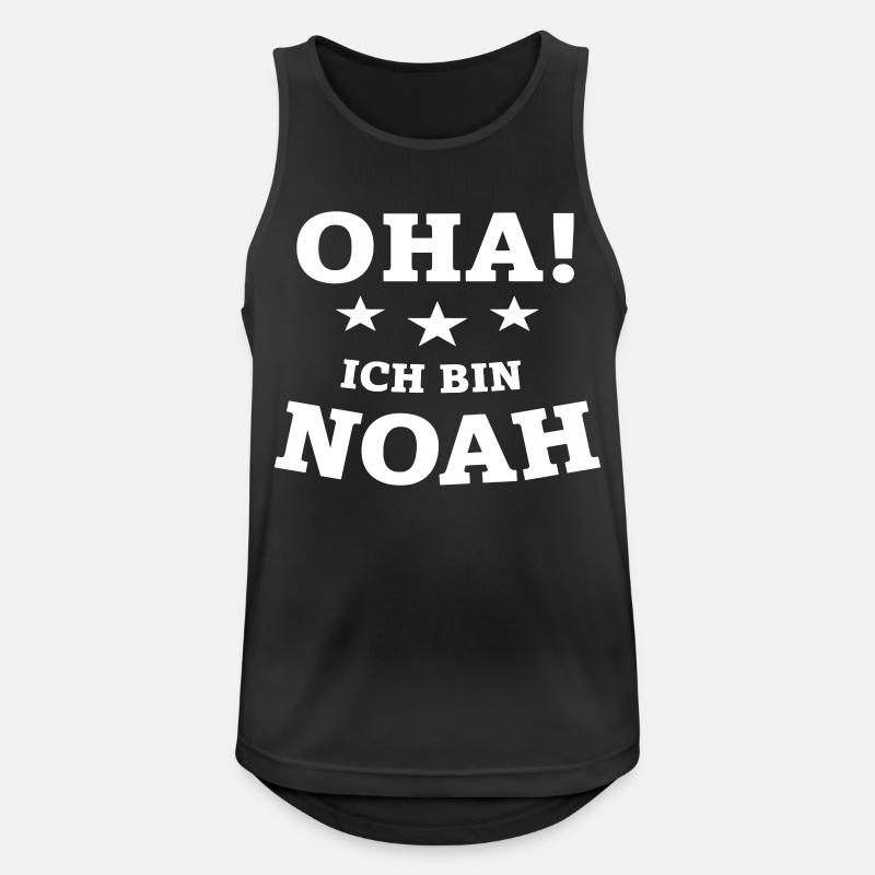 Oha ich bin Noah - Männer Tank Top atmungsaktiv - Schwarz