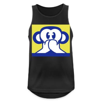 3 Weise Affen Nichts Sprechen Reden Hält Mund Zu - Männer Tank Top atmungsaktiv - Schwarz - Vorne - Nick (188cm)