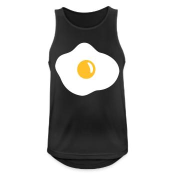Spiegelei - Ei - Männer Tank Top atmungsaktiv - Schwarz - Vorne - Nick (188cm)