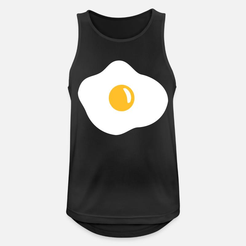 Spiegelei - Ei - Männer Tank Top atmungsaktiv - Schwarz