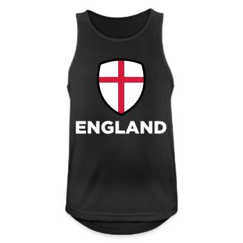 Nationalflagge von England - Männer Tank Top atmungsaktiv - Schwarz - Vorne - Nick (188cm)