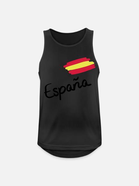 spain__f3 - Männer Tank Top atmungsaktiv - Schwarz