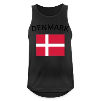 denmark - Männer Tank Top atmungsaktiv - Schwarz - Vorne - Nick (188cm)