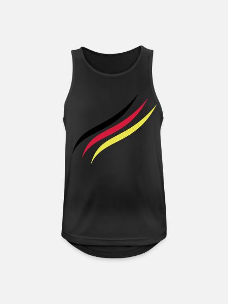 German Line - Männer Tank Top atmungsaktiv - Schwarz