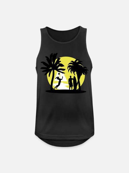 Beach, summer, sun - Men's Breathable Tank Top - black
