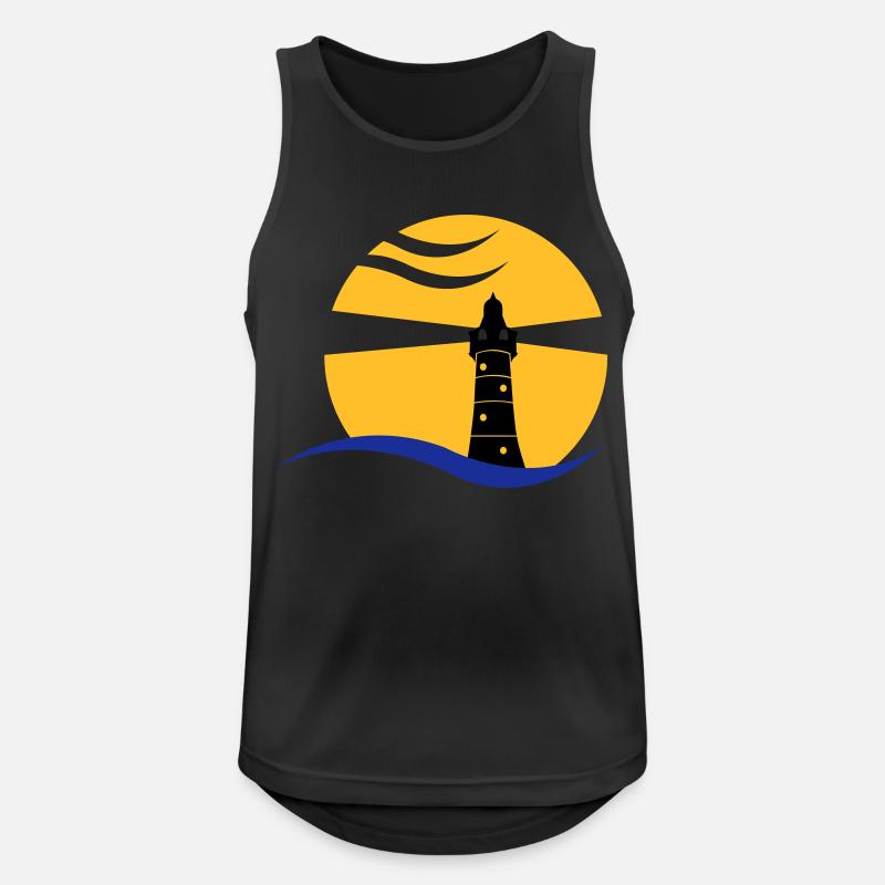 leuchtturm_02 - Männer Tank Top atmungsaktiv - Schwarz