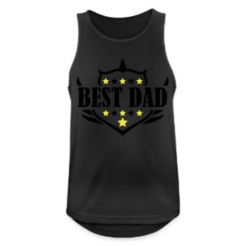 best dad - Männer Tank Top atmungsaktiv - Schwarz - Vorne - Nick (188cm)