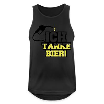 I fill up with beer 01 - Men's Breathable Tank Top - black - Front - Nick (188cm)