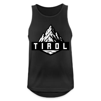 Montagne du Tyrol - Débardeur respirant Homme - noir - Devant - Nick (188cm)