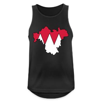 Franken - Männer Tank Top atmungsaktiv - Schwarz - Vorne - Nick (188cm)