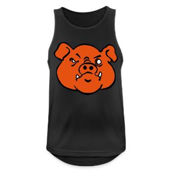 Horror sau - Männer Tank Top atmungsaktiv - Schwarz - Vorne - Nick (188cm)