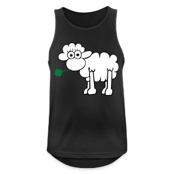 Les moutons avec du trèfle - Débardeur respirant Homme - noir - Devant - Nick (188cm)