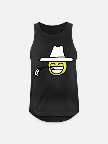 cowboy_smiley - Débardeur respirant Homme - noir