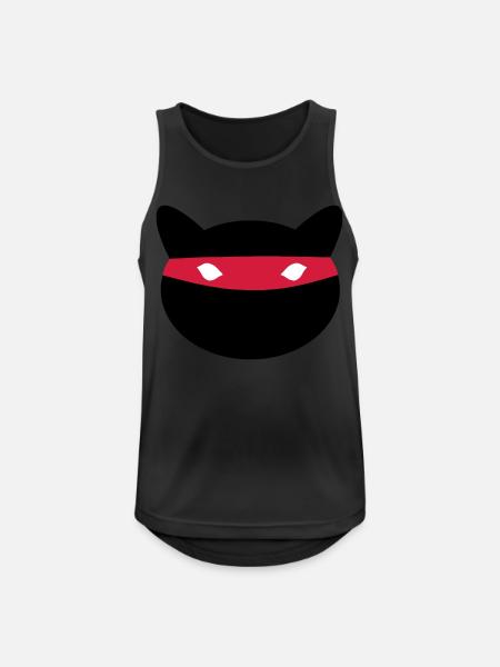 Ninja Cat - Men's Breathable Tank Top - black